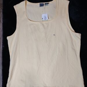 Folio Women's Cornflower Yellow Sleeveless Top Size XL New